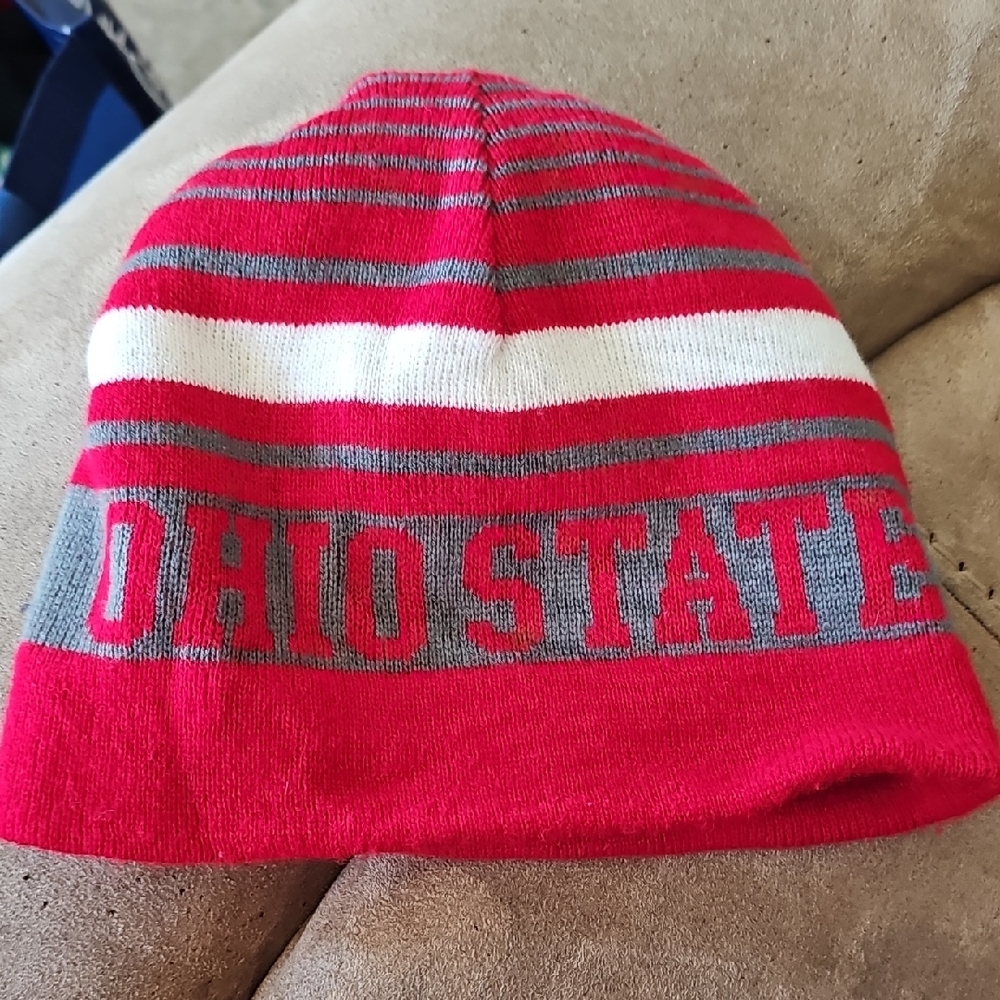 Ohio State Reversable Striped Beanie